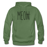 Meow - Gildan Heavy Blend Adult Hoodie - military green