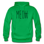 Meow - Gildan Heavy Blend Adult Hoodie - kelly green