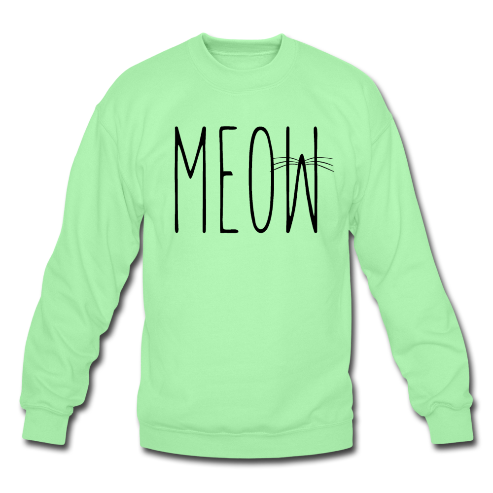 Meow - Crewneck Sweatshirt - lime