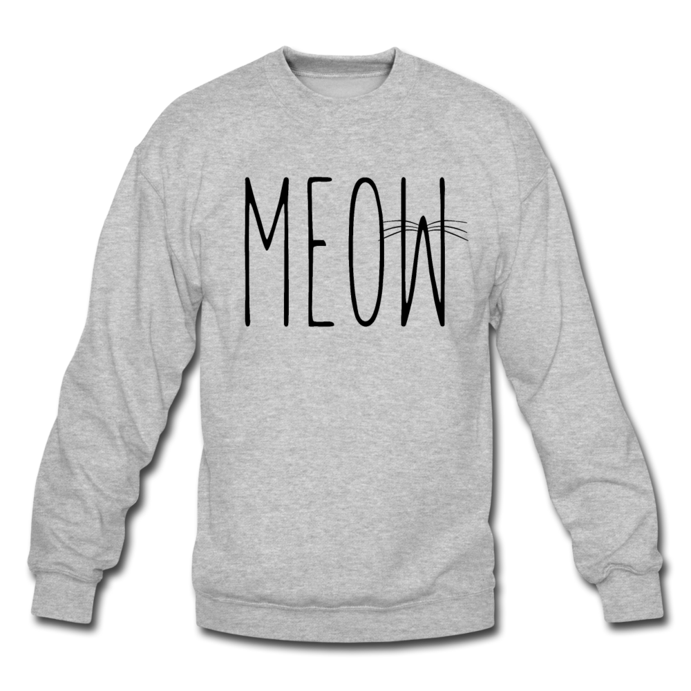 Meow - Crewneck Sweatshirt - heather gray