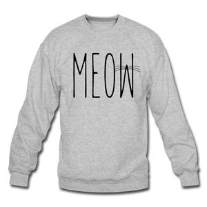Meow - Crewneck Sweatshirt - heather gray