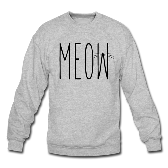 Meow - Crewneck Sweatshirt - heather gray