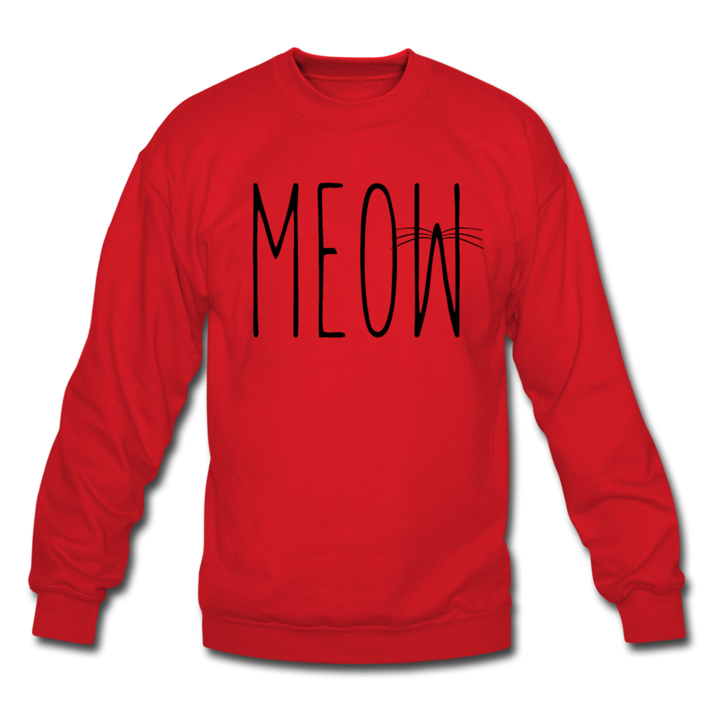 Meow - Crewneck Sweatshirt - red