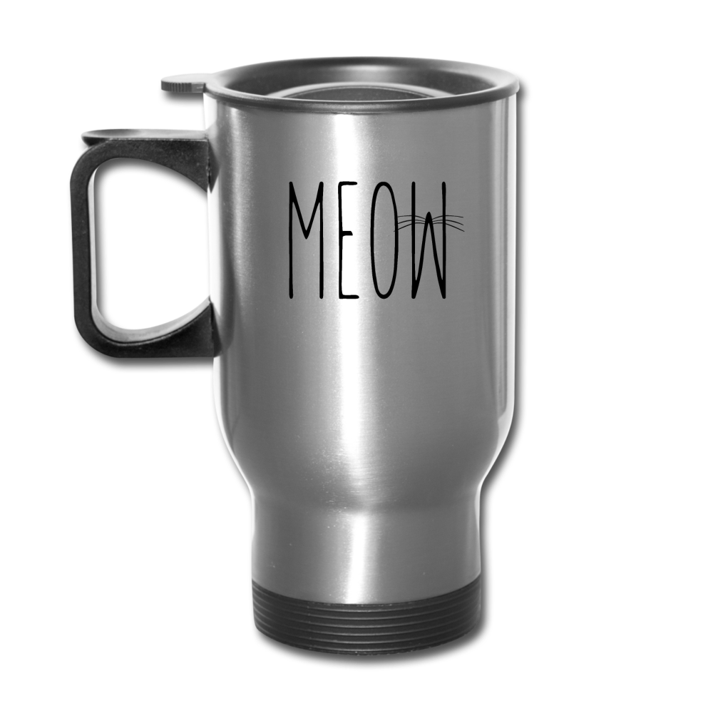 Meow - Travel Mug - silver