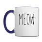 Meow - Contrast Coffee Mug - white/cobalt blue