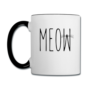 Meow - Contrast Coffee Mug - white/black