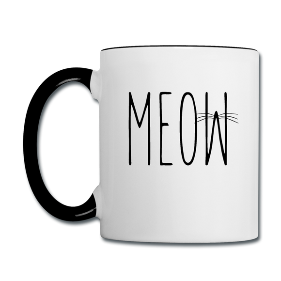 Meow - Contrast Coffee Mug - white/black