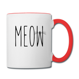 Meow - Contrast Coffee Mug - white/red