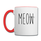 Meow - Contrast Coffee Mug - white/red