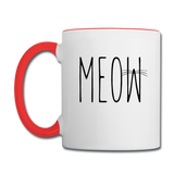 Meow - Contrast Coffee Mug - white/red
