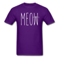 Meow - White - Unisex Classic T-Shirt - purple