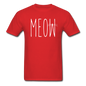 Meow - White - Unisex Classic T-Shirt - red