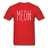 Meow - White - Unisex Classic T-Shirt - red