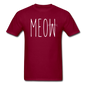 Meow - White - Unisex Classic T-Shirt - burgundy