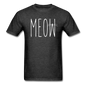 Meow - White - Unisex Classic T-Shirt - heather black