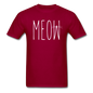 Meow - White - Unisex Classic T-Shirt - dark red