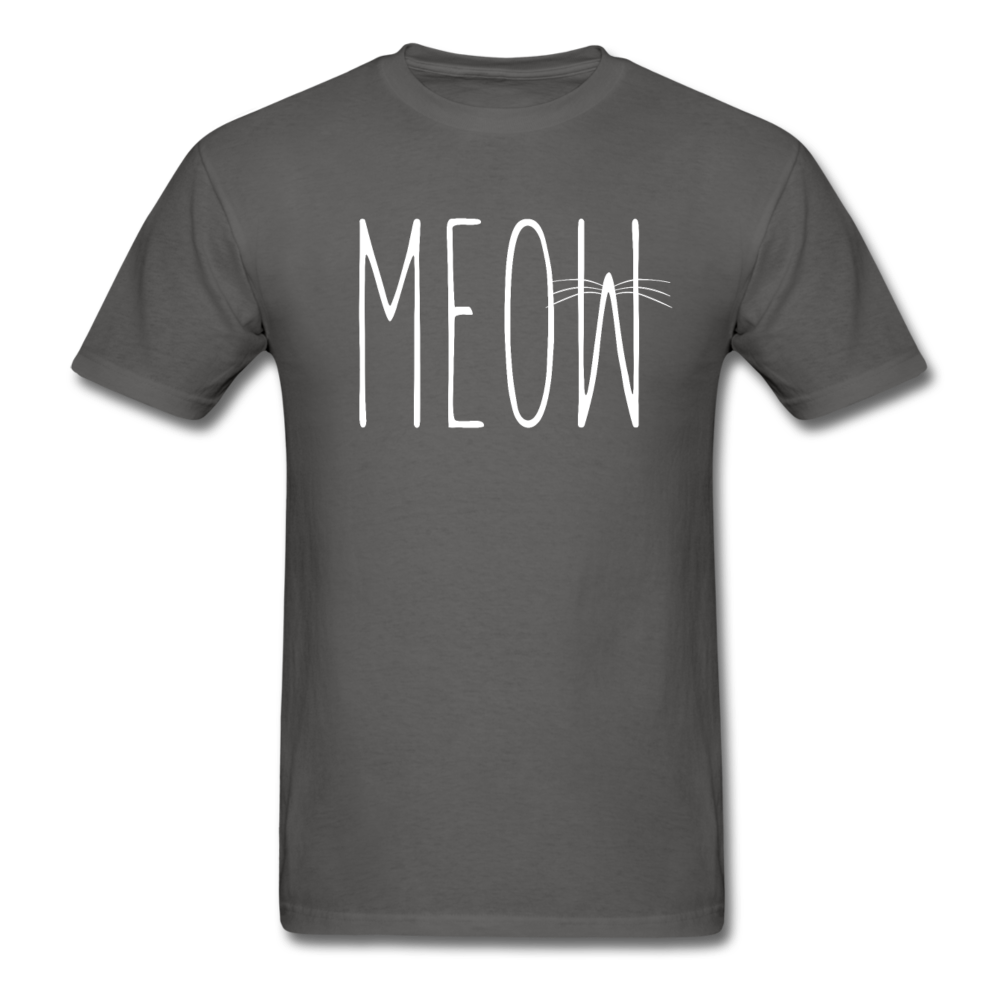 Meow - White - Unisex Classic T-Shirt - charcoal