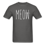 Meow - White - Unisex Classic T-Shirt - charcoal