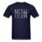 Meow - White - Unisex Classic T-Shirt - navy