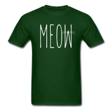 Meow - White - Unisex Classic T-Shirt - forest green