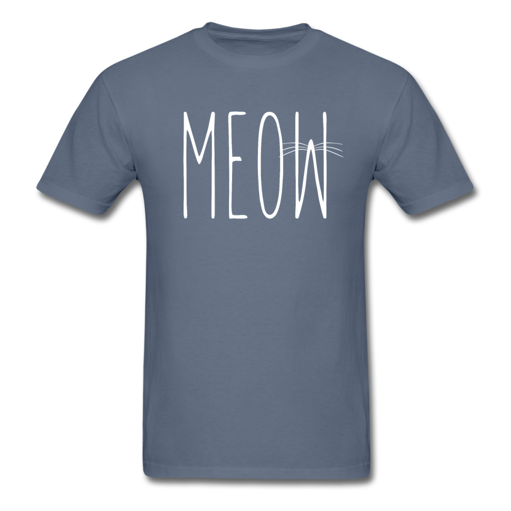 Meow - White - Unisex Classic T-Shirt - denim