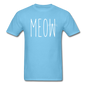 Meow - White - Unisex Classic T-Shirt - aquatic blue