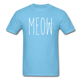 Meow - White - Unisex Classic T-Shirt - aquatic blue