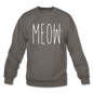 Meow - White - Crewneck Sweatshirt - asphalt gray