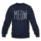 Meow - White - Crewneck Sweatshirt - navy