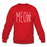 Meow - White - Crewneck Sweatshirt - red