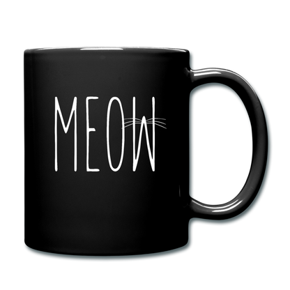 Meow - White - Full Color Mug - black