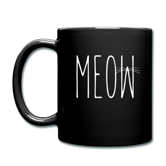 Meow - White - Full Color Mug - black