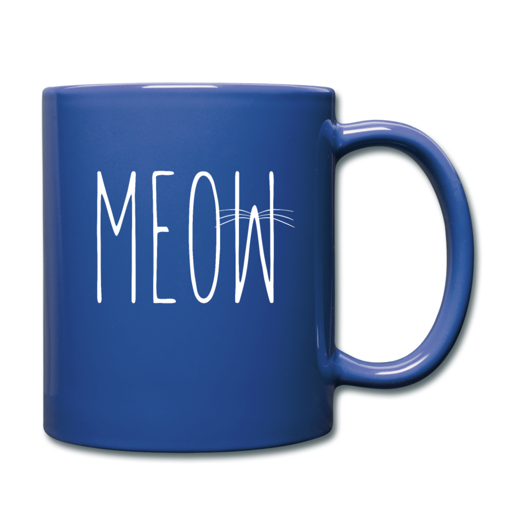 Meow - White - Full Color Mug - royal blue