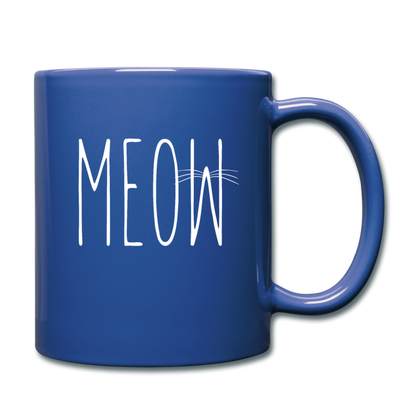 Meow - White - Full Color Mug - royal blue