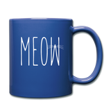 Meow - White - Full Color Mug - royal blue