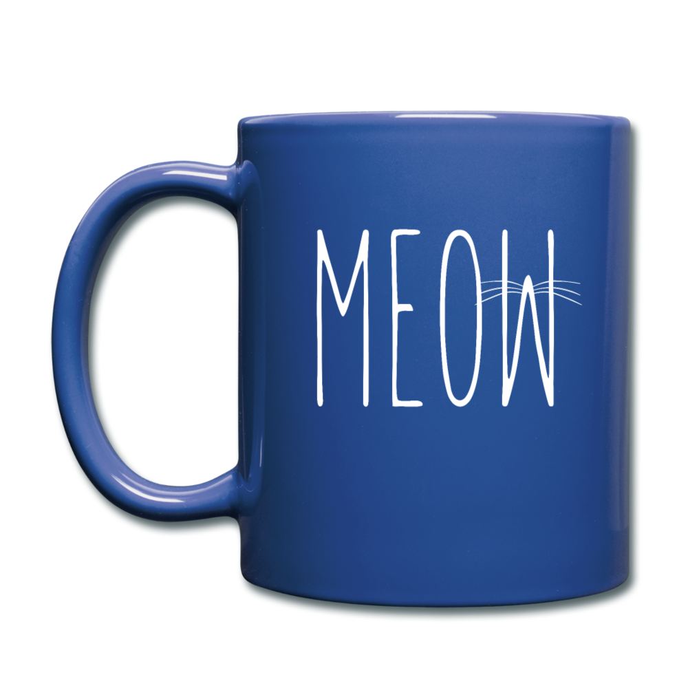 Meow - White - Full Color Mug - royal blue