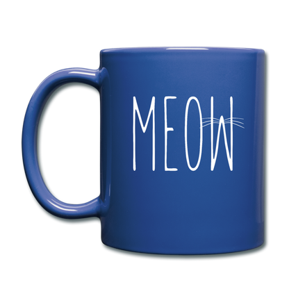 Meow - White - Full Color Mug - royal blue