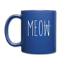 Meow - White - Full Color Mug - royal blue