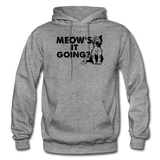 Meow's It Going - Black - Gildan Heavy Blend Adult Hoodie - graphite heather