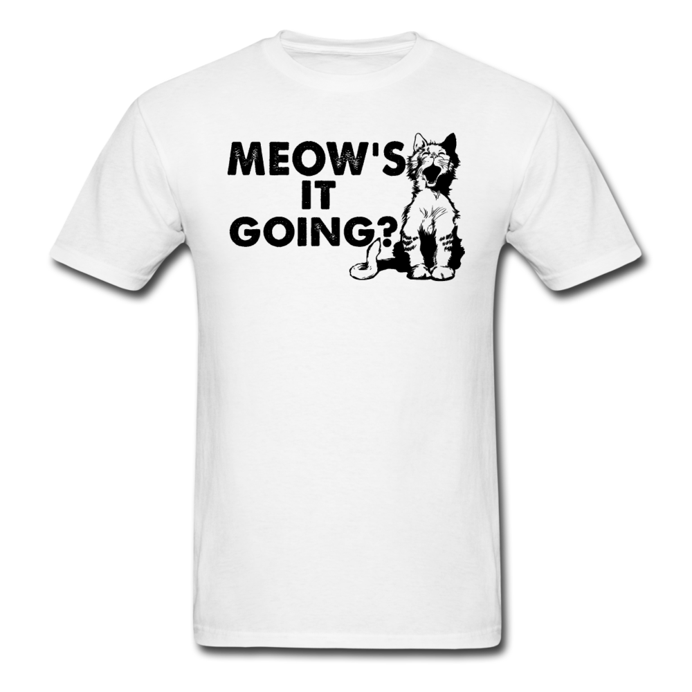 Meow's It Going - Black - Unisex Classic T-Shirt - white