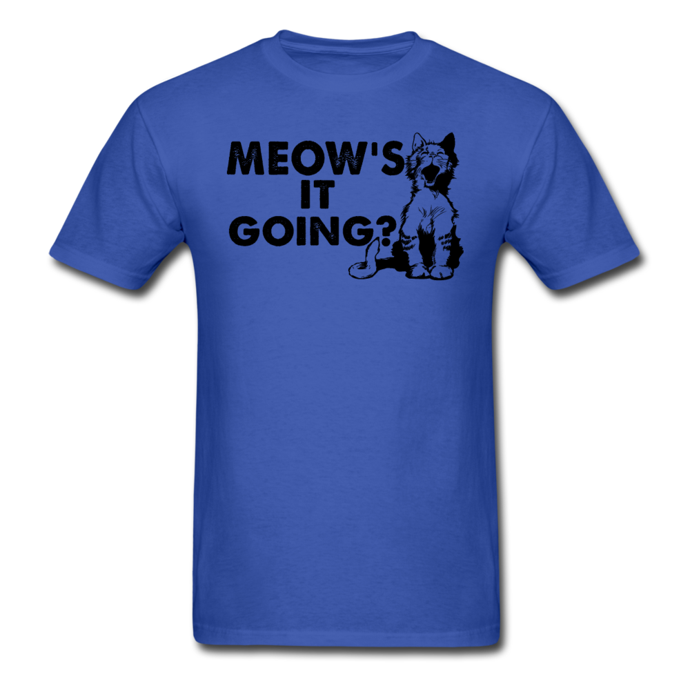 Meow's It Going - Black - Unisex Classic T-Shirt - royal blue