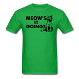 Meow's It Going - Black - Unisex Classic T-Shirt - bright green