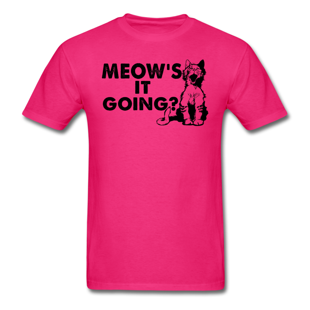 Meow's It Going - Black - Unisex Classic T-Shirt - fuchsia