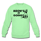 Meow's It Going - Black - Crewneck Sweatshirt - lime