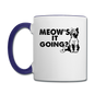 Meow's It Going - Black - Contrast Coffee Mug - white/cobalt blue