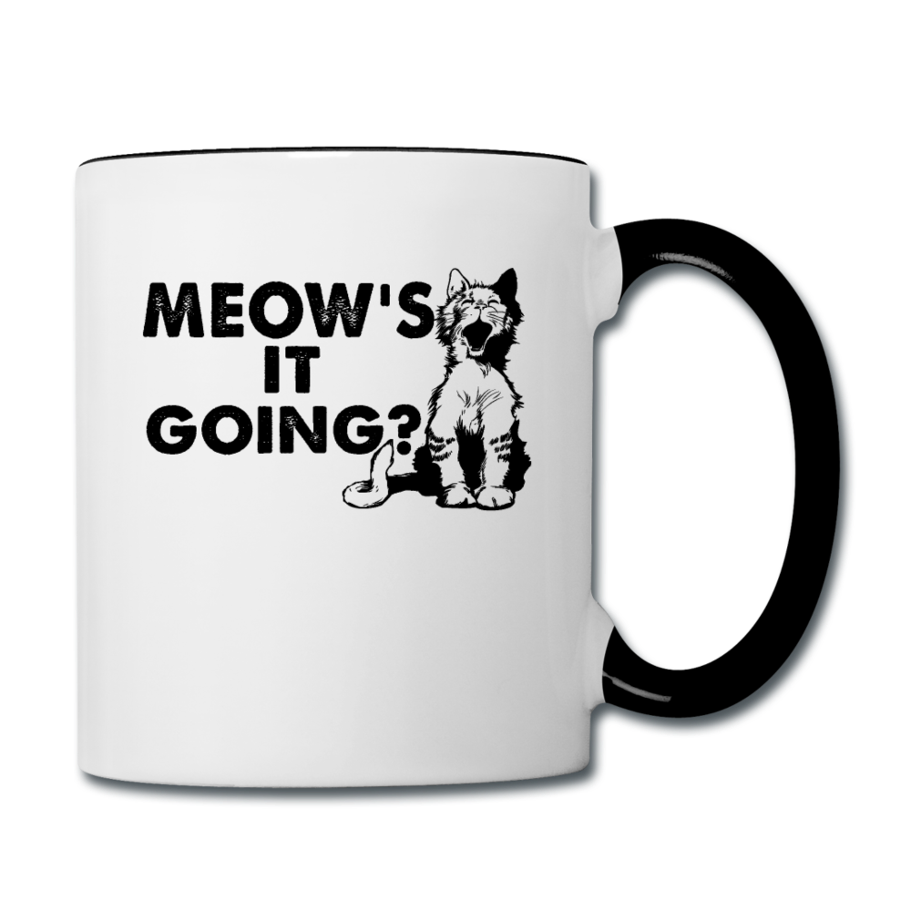 Meow's It Going - Black - Contrast Coffee Mug - white/black