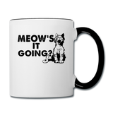 Meow's It Going - Black - Contrast Coffee Mug - white/black