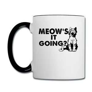 Meow's It Going - Black - Contrast Coffee Mug - white/black