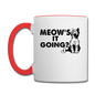 Meow's It Going - Black - Contrast Coffee Mug - white/red