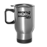 Meow's It Going - Black - Travel Mug - silver